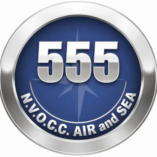 555 N.V.O.C.C. AIR AND SEA a Division of THE 555 CLUB, INC. logo