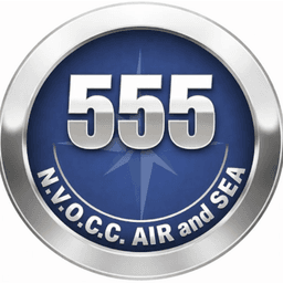 555 N.V.O.C.C. AIR AND SEA a Division of THE 555 CLUB, INC. logo